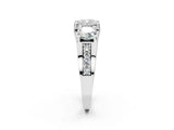 White gold Three-Stone Cushion Cut Diamond Ring with Channel-Set Band and Four-Prong Setting_72