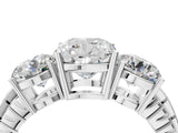 White gold Three-Stone Cushion Cut Diamond Ring with Channel-Set Band and Prong Setting_10