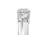 White gold Three-Stone Cushion Cut Diamond Ring with Prong Setting and Classic Band_8