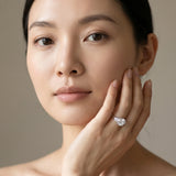 White gold Three-Stone Cushion Cut Diamond Solitaire with Prong Setting and Classic Band_14