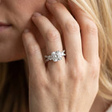 White gold Three-Stone Cushion Cut Diamond Twist Band with Prong Setting_15