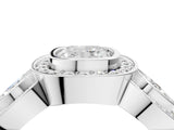 White gold Three-Stone Cushion Cut Halo Pavé Diamond Ring_11