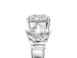 White gold Three-Stone Cushion and Princess Cut Diamond Ring with Channel Band and Four-Prong Setting_33