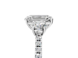 White gold Three-Stone Emerald Cut Cut Diamond Pavé Band with Prong Setting_24