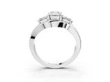 White gold Three-Stone Emerald Cut Cut Diamond Split Shank Prong Set Ring_22