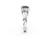 White gold Three Stone Fancy Black Asscher Cut Cut Channel Set Diamond Ring_26