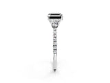 White gold Three-Stone Fancy Black Asscher Cut Cut Diamond Pavé Band with Prong Setting_29