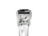 White gold Three-Stone Fancy Black Asscher Cut Cut Diamond Ring with Channel Set Band and Four-Prong Setting_17