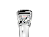 White gold Three-Stone Fancy Black Asscher Cut Cut Diamond Ring with Channel Set Band and Four-Prong Setting_17