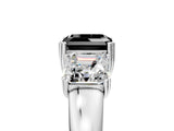 White gold Three-Stone Fancy Black Asscher Cut Cut Diamond Ring with Channel Set Band and Four-Prong Setting_41