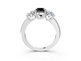 White gold Three-Stone Fancy Black Cushion Cut Cut Diamond Ring with Channel Set Band and Four-Prong Setting_15