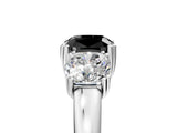 White gold Three-Stone Fancy Black Cushion Cut Cut Diamond Ring with Channel Set Band and Four-Prong Setting_17
