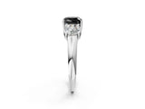 White gold Three-Stone Fancy Black Cushion Cut Diamond Engagement Ring with Prong Setting_17