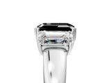 White gold Three-Stone Fancy Black Emerald Cut Cut Diamond Ring with Channel Set Band and Four-Prong Setting_17