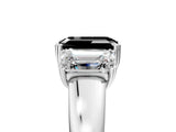 White gold Three-Stone Fancy Black Emerald Cut Cut Diamond Ring with Channel Set Band and Four-Prong Setting_29