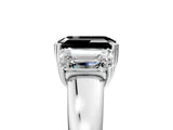 White gold Three-Stone Fancy Black Emerald Cut Cut Diamond Ring with Channel Set Band and Four-Prong Setting_53
