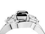 White gold Three-Stone Fancy Black Emerald Cut Cut Diamond Split Shank Prong Set Ring_16