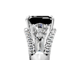 White gold Three-Stone Fancy Black Emerald Cut Diamond Engagement Ring with Pave Band and Prong Setting_35