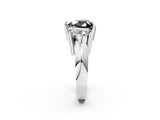 White gold Three Stone Fancy Black Heart Cut Cut Channel Set Diamond Ring_2