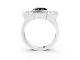 White gold Three Stone Fancy Black Heart Cut Cut Channel Set Diamond Ring_27