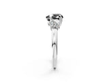 White gold Three-Stone Fancy Black Heart Cut Cut Diamond Ring with Channel Set Band and Four-Prong Setting_14