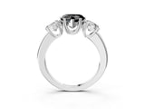 White gold Three-Stone Fancy Black Heart Cut Cut Diamond Ring with Channel Set Band and Four-Prong Setting_39