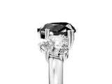 White gold Three-Stone Fancy Black Heart Cut Cut Diamond Ring with Channel Set Band and Four-Prong Setting_41