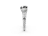 White gold Three-Stone Fancy Black Heart Cut Cut Diamond Ring with Channel-Set Band and Prong Setting_2