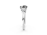 White gold Three-Stone Fancy Black Heart Cut Diamond Engagement Ring with Prong Setting_17