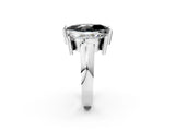 White gold Three Stone Fancy Black Marquise Cut Cut Channel Set Diamond Ring_26