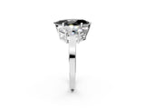 White gold Three-Stone Fancy Black Marquise Cut Cut Diamond Engagement Ring with Flat Band and Four-Prong Setting_14