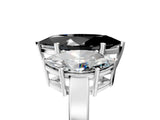 White gold Three-Stone Fancy Black Marquise Cut Cut Diamond Engagement Ring with Flat Band and Four-Prong Setting_17