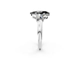 White gold Three-Stone Fancy Black Marquise Cut Cut Diamond Ring with Channel Set Band and Four-Prong Setting_14
