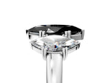 White gold Three-Stone Fancy Black Marquise Cut Cut Diamond Ring with Channel Set Band and Four-Prong Setting_17