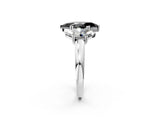 White gold Three-Stone Fancy Black Marquise Cut Cut Diamond Ring with Channel Set Band and Four-Prong Setting_26