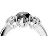 White gold Three-Stone Fancy Black Marquise Cut Cut Diamond Ring with Channel Set Band and Four-Prong Setting_28