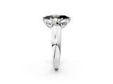White gold Three-Stone Fancy Black Marquise Cut Cut Diamond Ring with Prong Setting and Classic Band_2