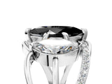 White gold Three-Stone Fancy Black Marquise Cut Cut Diamond Split Shank Prong Set Ring_5