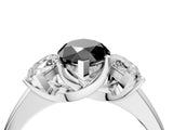 White gold Three-Stone Fancy Black Marquise Cut Cut Solitaire Ring with Classic Prong Setting_16