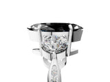 White gold Three-Stone Fancy Black Marquise Cut Diamond Channel Set Engagement Ring with Prong Setting_17
