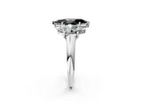 White gold Three-Stone Fancy Black Marquise Cut Diamond Engagement Ring with Prong Setting_17