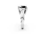 White gold Three Stone Fancy Black Oval Cut Cut Channel Set Diamond Ring_26