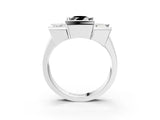White gold Three Stone Fancy Black Oval Cut Cut Channel Set Diamond Ring_27