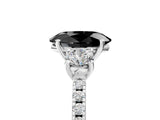 White gold Three-Stone Fancy Black Oval Cut Cut Diamond Pavé Band with Prong Setting_42