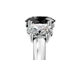 White gold Three-Stone Fancy Black Oval Cut Cut Diamond Ring with Channel Set Band and Four-Prong Setting_29