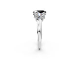 White gold Three-Stone Fancy Black Oval Cut Cut Diamond Ring with Channel Set Band and Four-Prong Setting_32