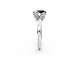White gold Three-Stone Fancy Black Oval Cut Cut Diamond Ring with Channel Set Band and Four-Prong Setting_62