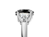 White gold Three-Stone Fancy Black Oval Cut Cut Diamond Ring with Trillion Side Stones and Four-Prong Setting_16