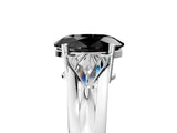 White gold Three-Stone Fancy Black Oval Cut Cut Diamond Ring with Trillion Side Stones on a Split Shank Band_5