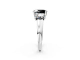 White gold Three-Stone Fancy Black Oval Cut Cut Solitaire Ring with Classic Prong Setting_14